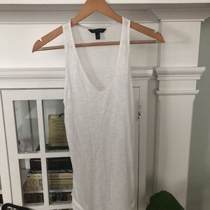 basic white Banana Republic tank
